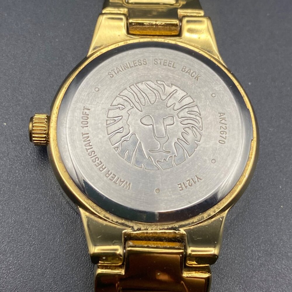 Anne Klein Womens Gold Tone Diamond Watch MOP Dial New Battery Runs AK2670 - Picture 3 of 7